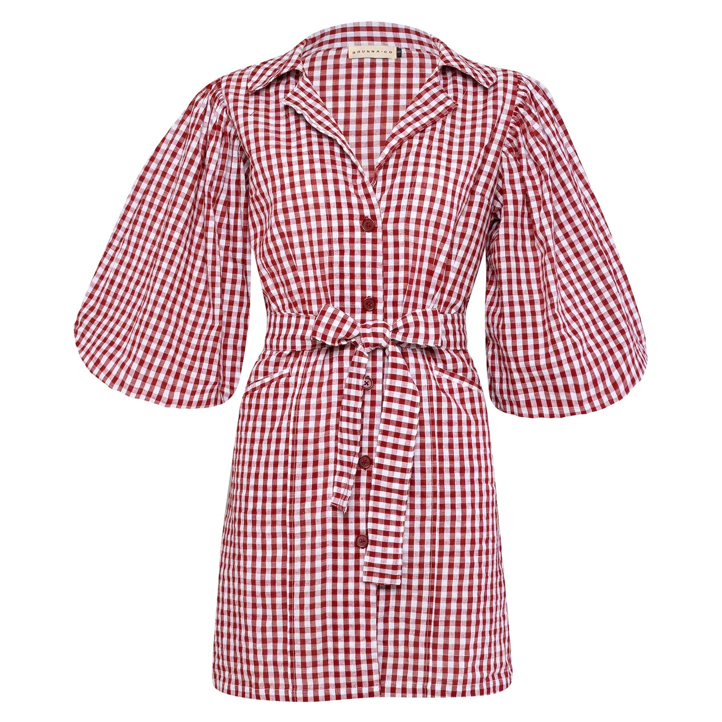 Mini Red Gingham Dress