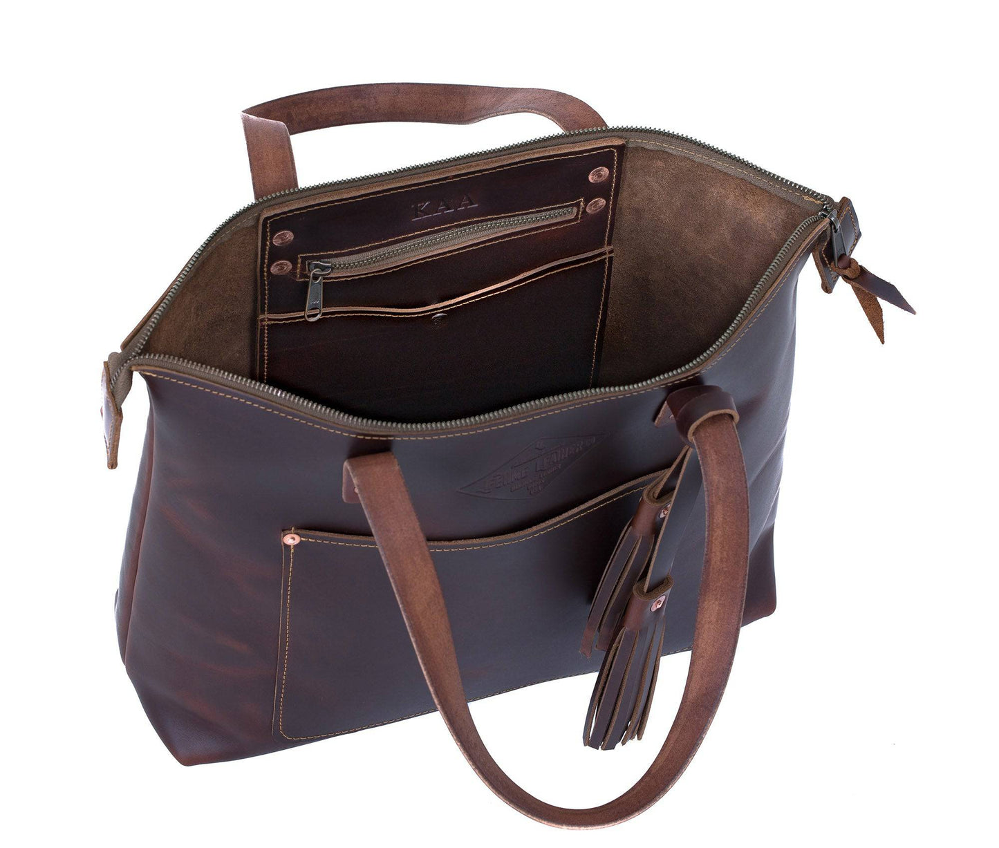 Lifetime Zippered Tote - Pebble by Lifetime Leather Co