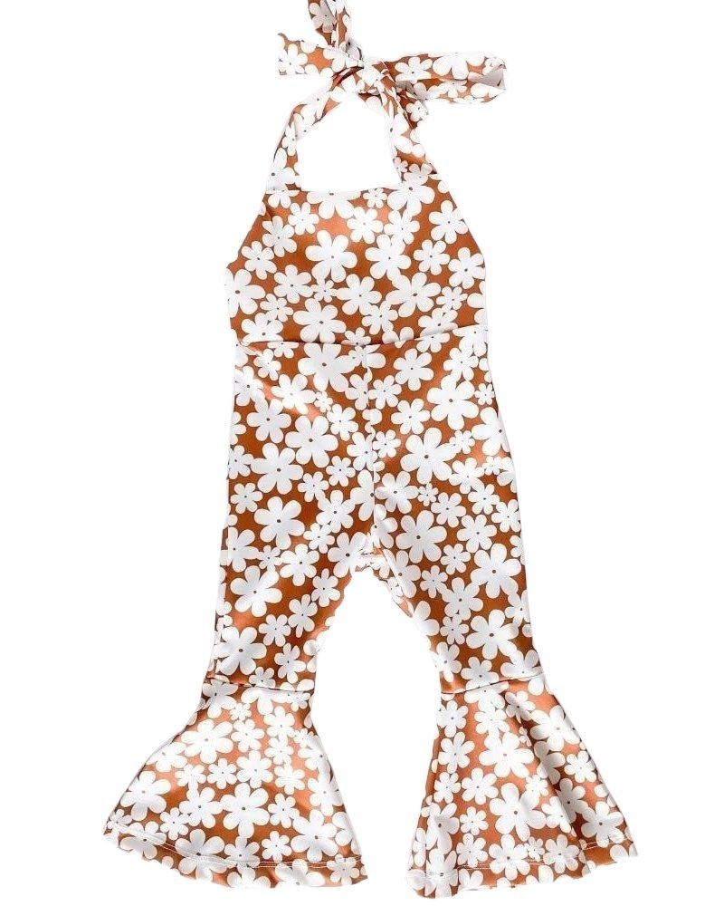 Andi Pleated Bell Bottom Jumpsuit - Flower Child by Bailey's Blossoms