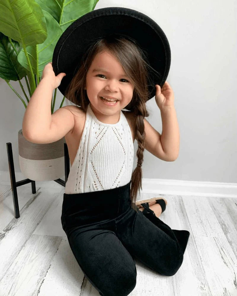 Drake Crochet Halter Romper - Gardenia by Bailey's Blossoms