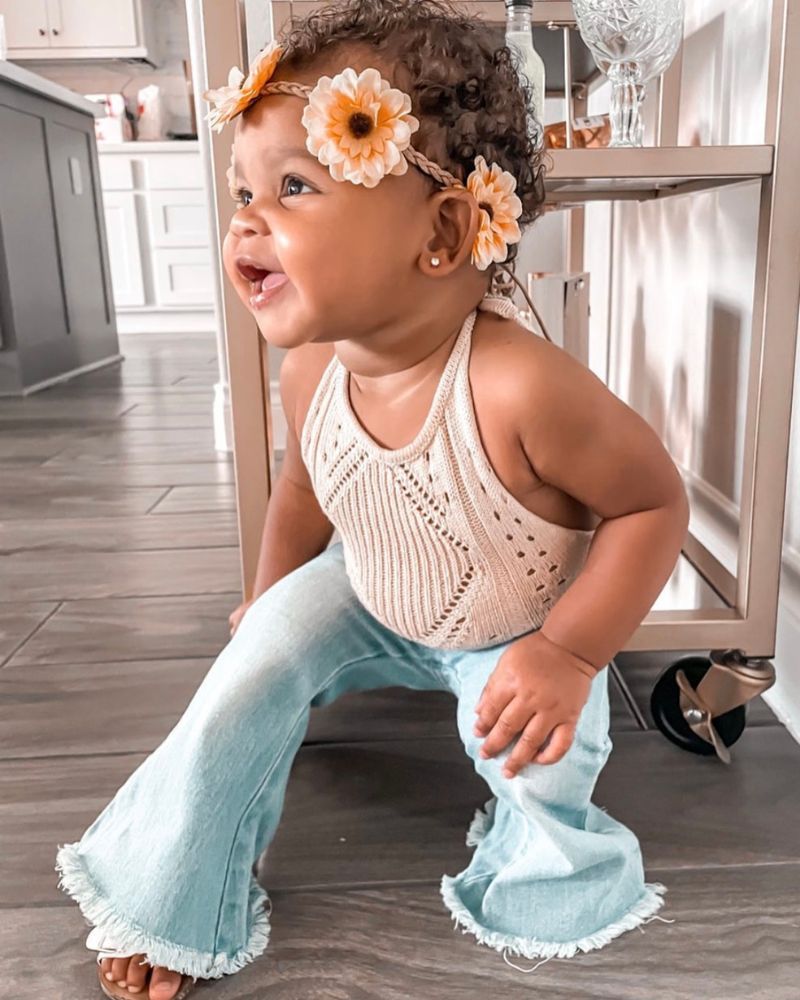 Drake Crochet Halter Romper - Vanilla Cream by Bailey's Blossoms