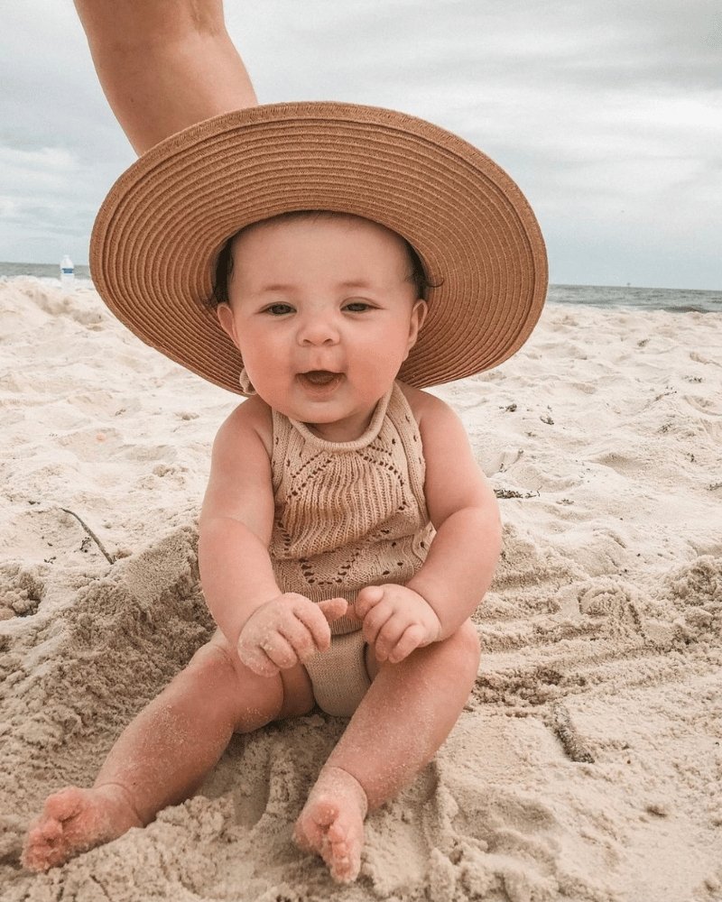 Drake Crochet Halter Romper - Vanilla Cream by Bailey's Blossoms