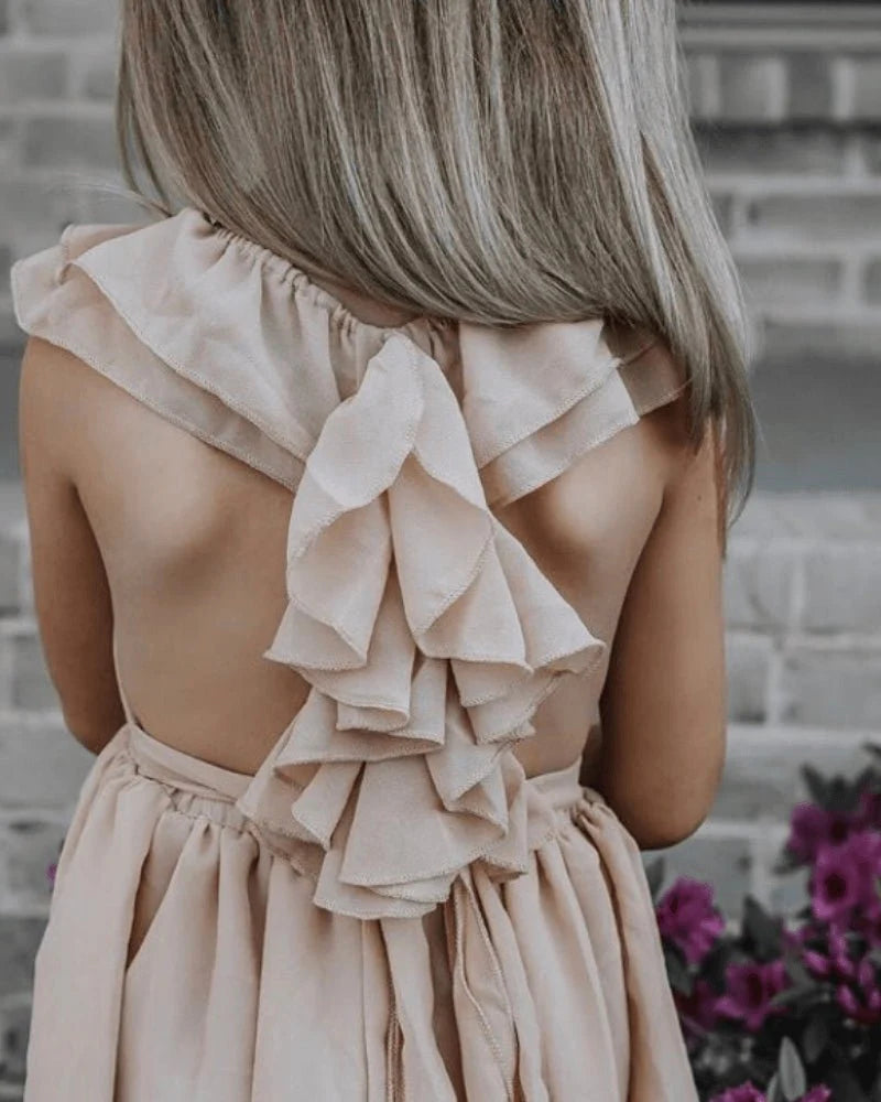 Nellie Ruffle Maxi Dress - Champagne by Bailey's Blossoms