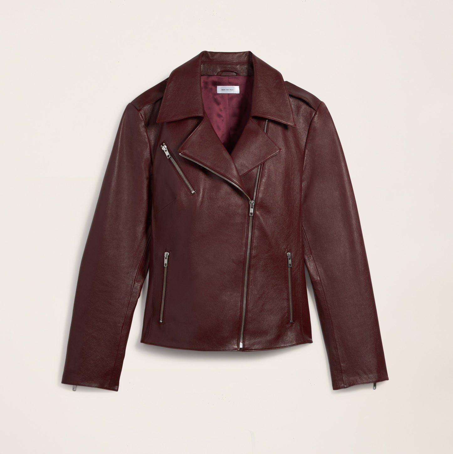 Lou Lightweight Lambskin Leather Jacket by Italic