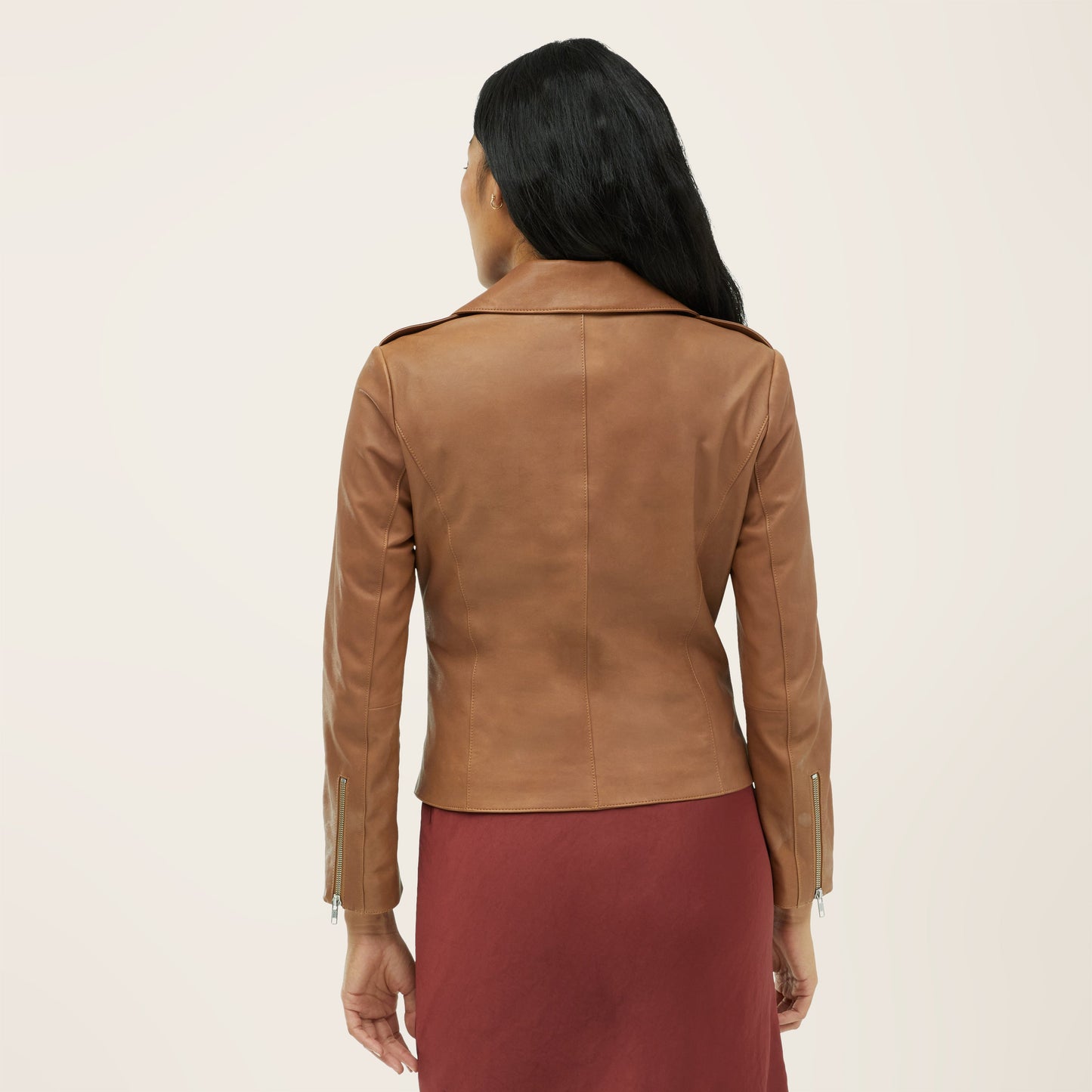 Lou Lightweight Lambskin Leather Jacket by Italic