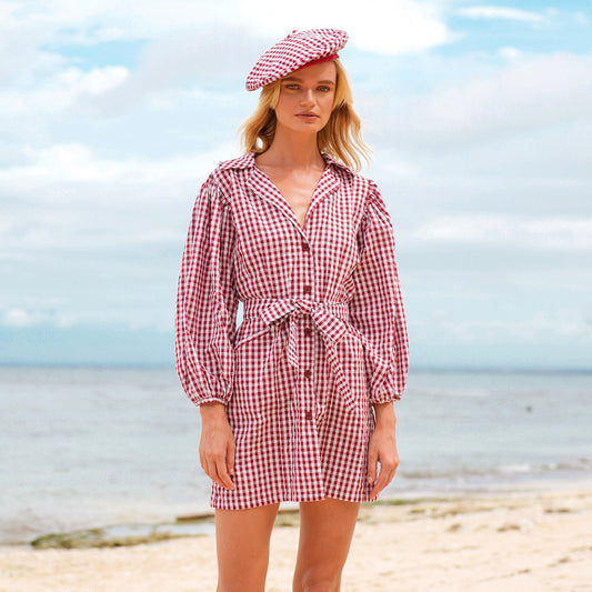 Mini Red Gingham Dress
