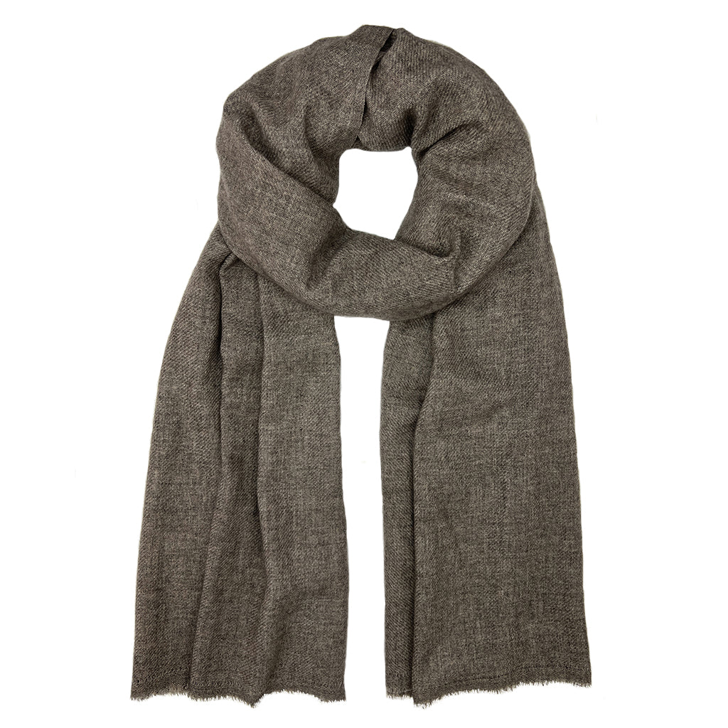 Espresso Handloom Cashmere Scarf by SLATE + SALT