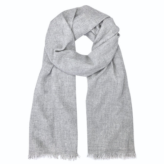 Heathered Gray Handloom Cashmere Scarf by SLATE + SALT